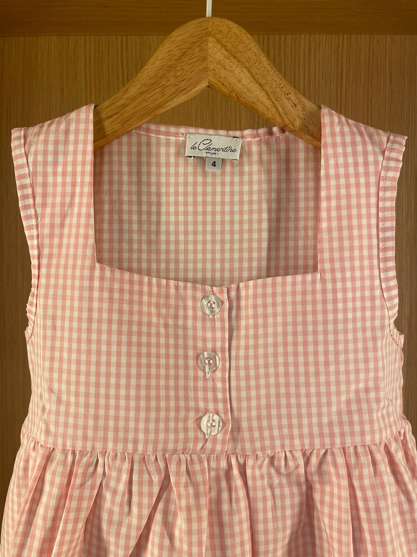 Camicia da notte smanicata in popeline di cotone