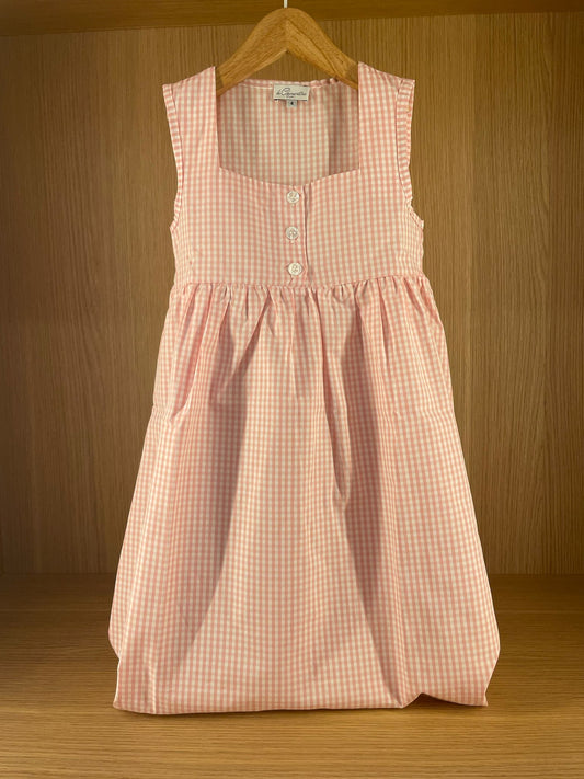 Camicia da notte smanicata in popeline di cotone